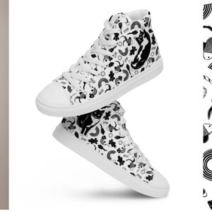 NWOB FEEL YOUR OATS by Otis Canvas Faux Leather High Top Sneaker Size 9